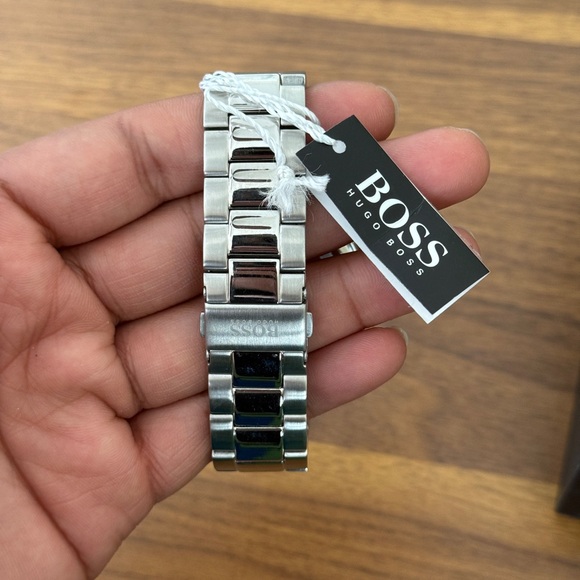 Hugo Boss Allure Chronograph Black Dial Stainless Steel Bracelet Watch | 44mm - Picture 6 of 13